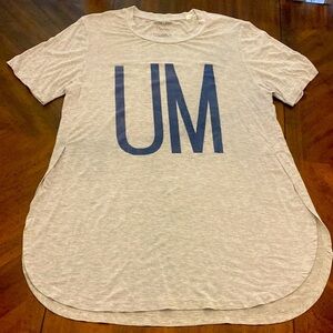Press box UM scoop bottom top womens XL gray University of Memphis